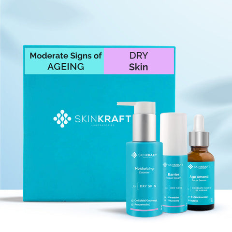 SkinKraft Customized Moderate Signs of Ageing Facial Kit For Dry Skin